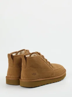 UGG – Schnürboots aus Veloursleder camelbraun