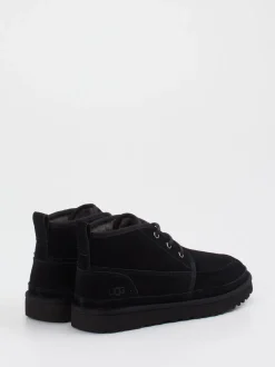 UGG – Schnürboots aus Veloursleder schwarz
