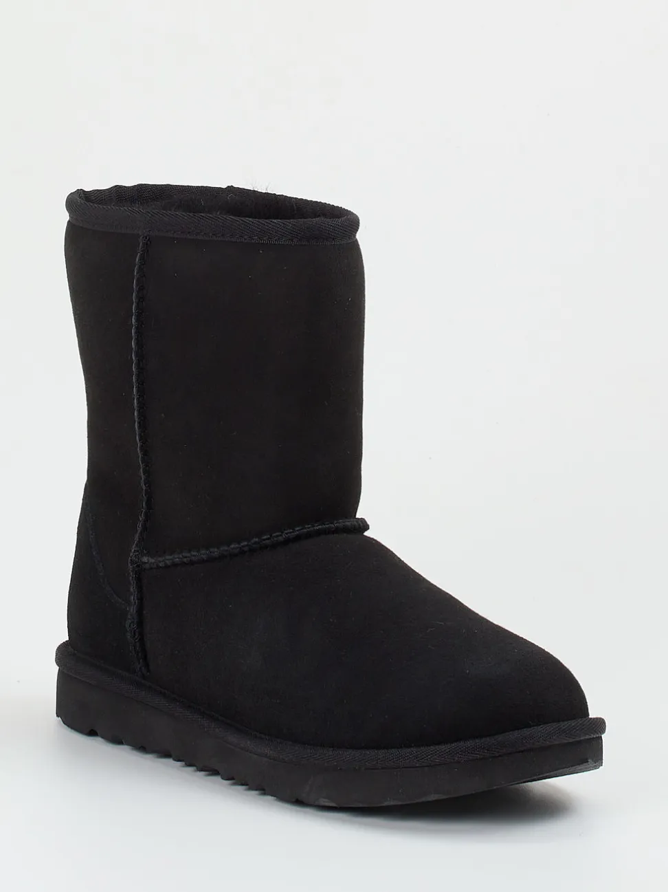 UGG – Shearling-Stiefel aus Veloursleder schwarz