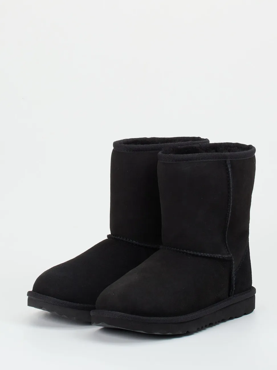 UGG – Shearling-Stiefel aus Veloursleder schwarz