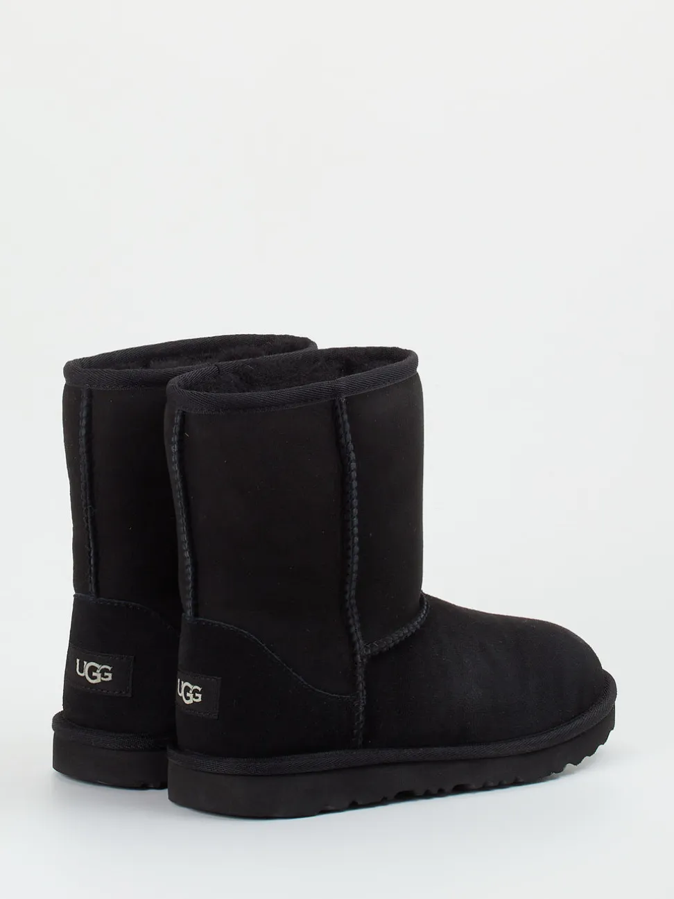 UGG – Shearling-Stiefel aus Veloursleder schwarz