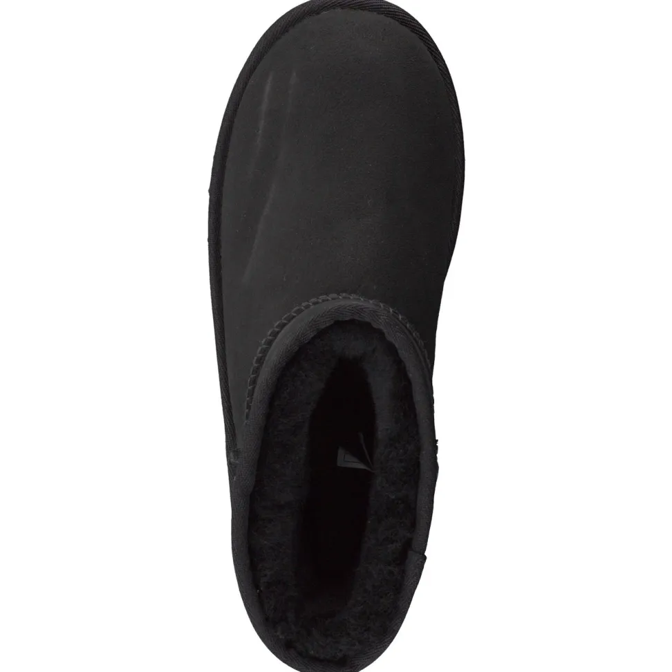 UGG – Shearling-Stiefel aus Veloursleder schwarz