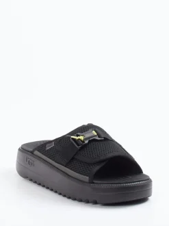 UGG – Slides aus Textil mit Mesh und Neondetails