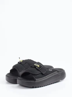 UGG – Slides aus Textil mit Mesh und Neondetails