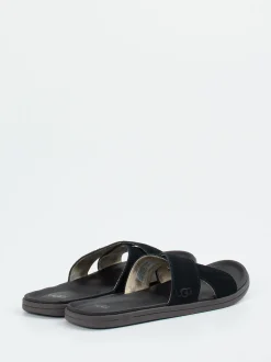 UGG – Slides aus Veloursleder in Schwarz