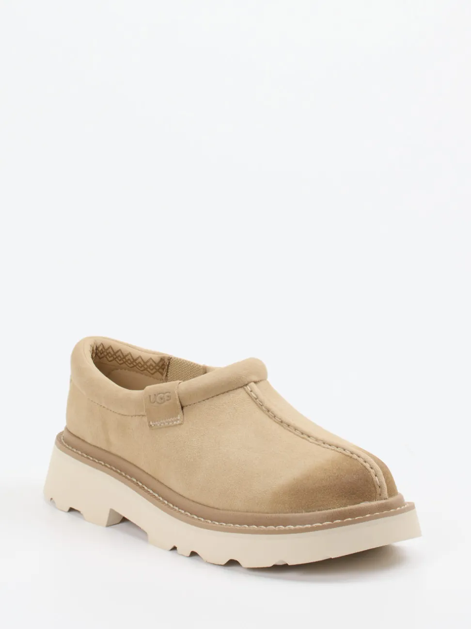 UGG – Slipper aus Veloursleder beigefarben