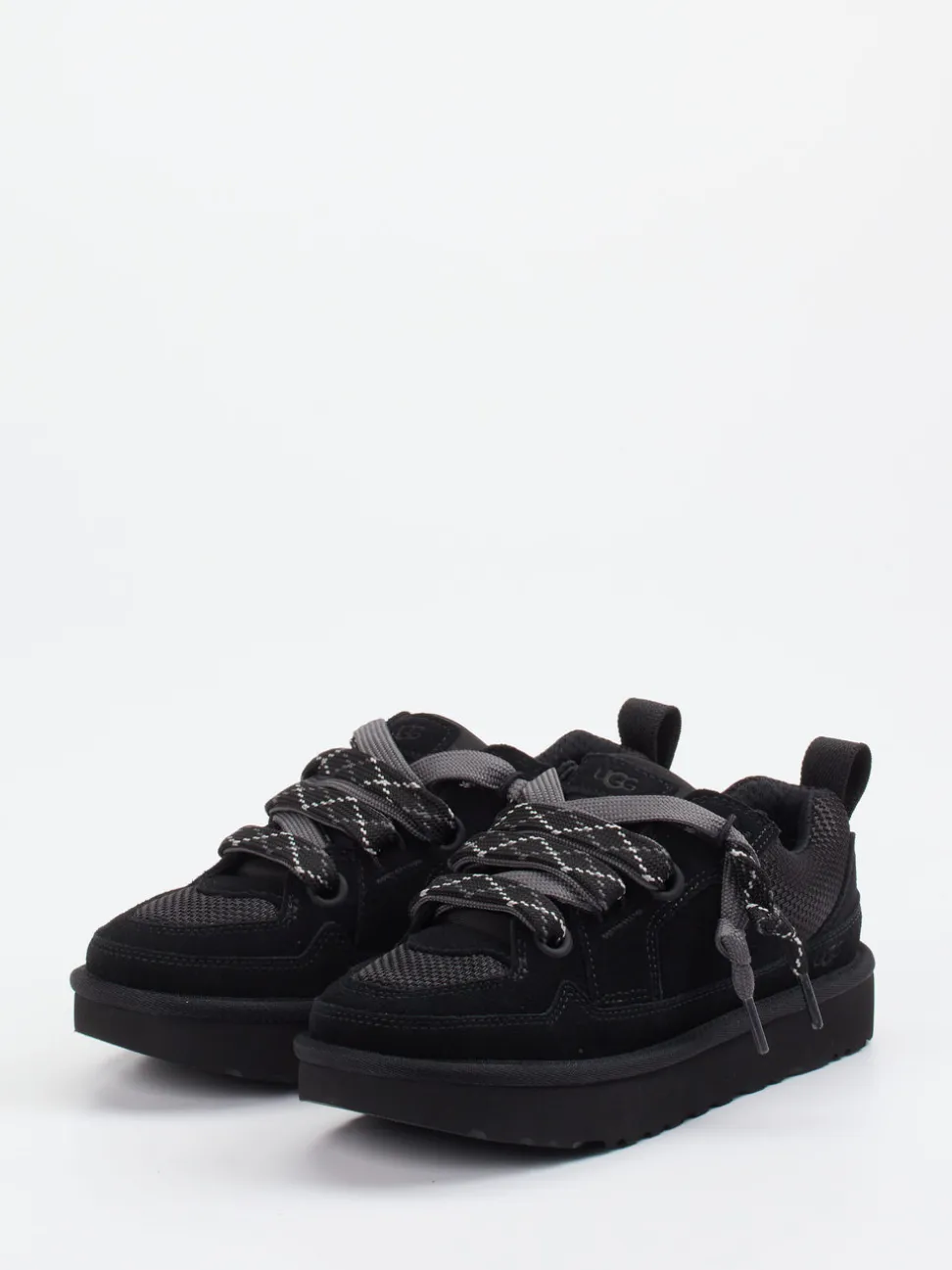 UGG – Sneaker aus Veloursleder und Mesh schwarz