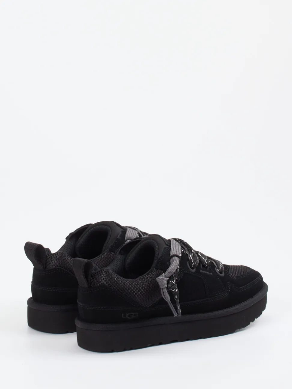 UGG – Sneaker aus Veloursleder und Mesh schwarz