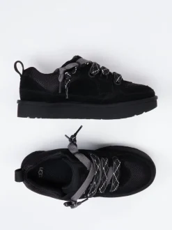 UGG – Sneaker aus Veloursleder und Mesh schwarz