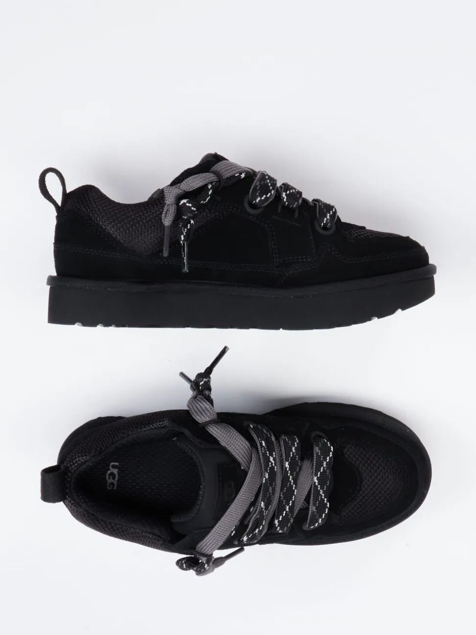 UGG – Sneaker aus Veloursleder und Mesh schwarz