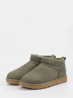 UGG – Stiefelette aus Veloursleder olivgrün