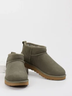 UGG – Stiefelette aus Veloursleder olivgrün