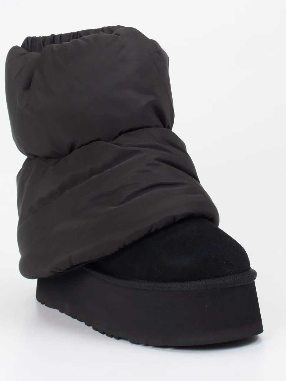 UGG – Stiefelette aus Veloursleder und Nylon schwarz