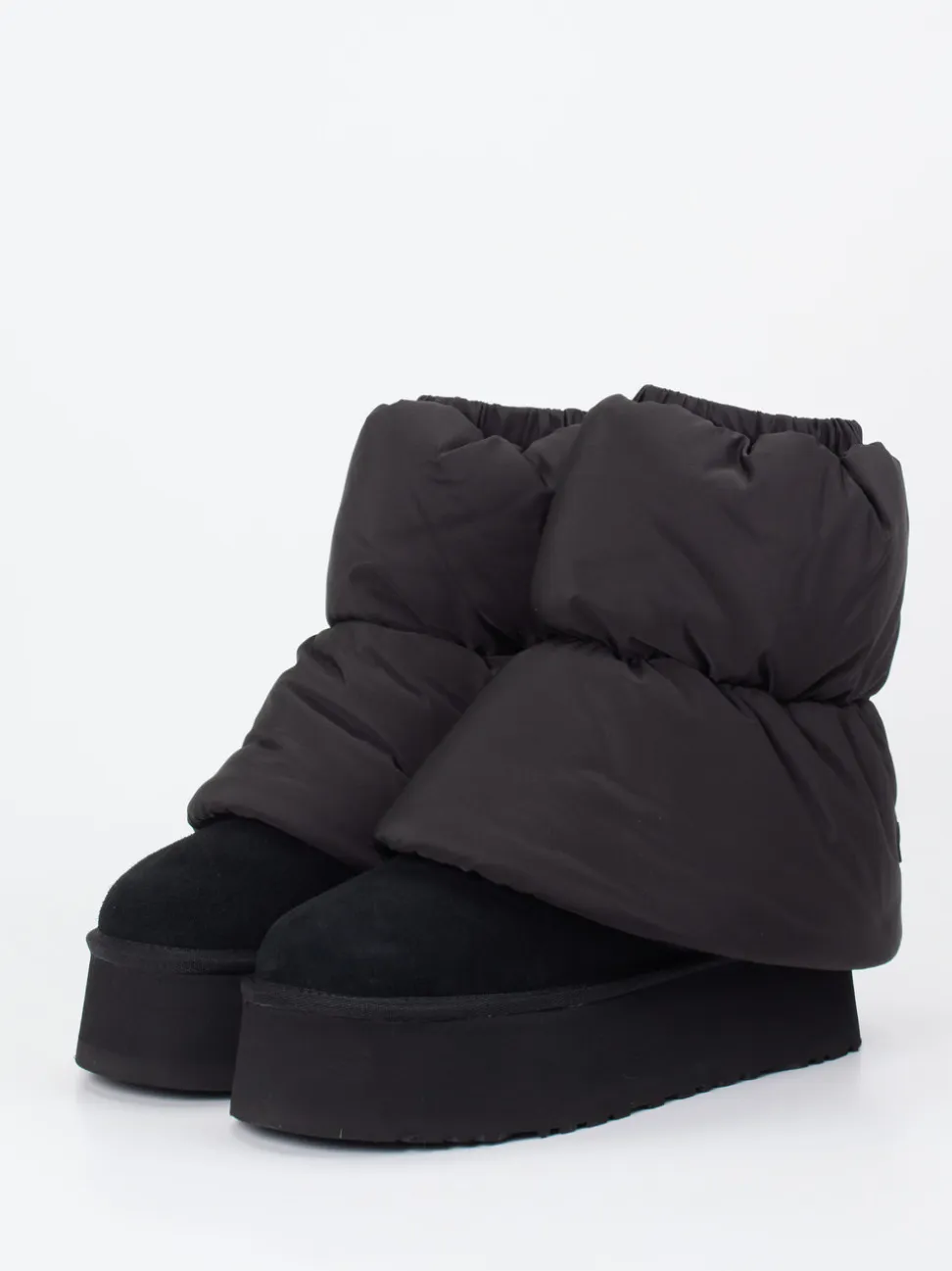 UGG – Stiefelette aus Veloursleder und Nylon schwarz