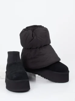UGG – Stiefelette aus Veloursleder und Nylon schwarz