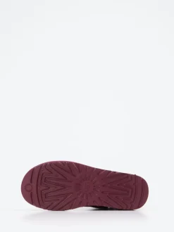 UGG – Stiefeletten aus Veloursleder beerenrot