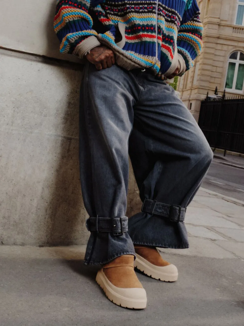 UGG – Stiefeletten aus Veloursleder hellbraun