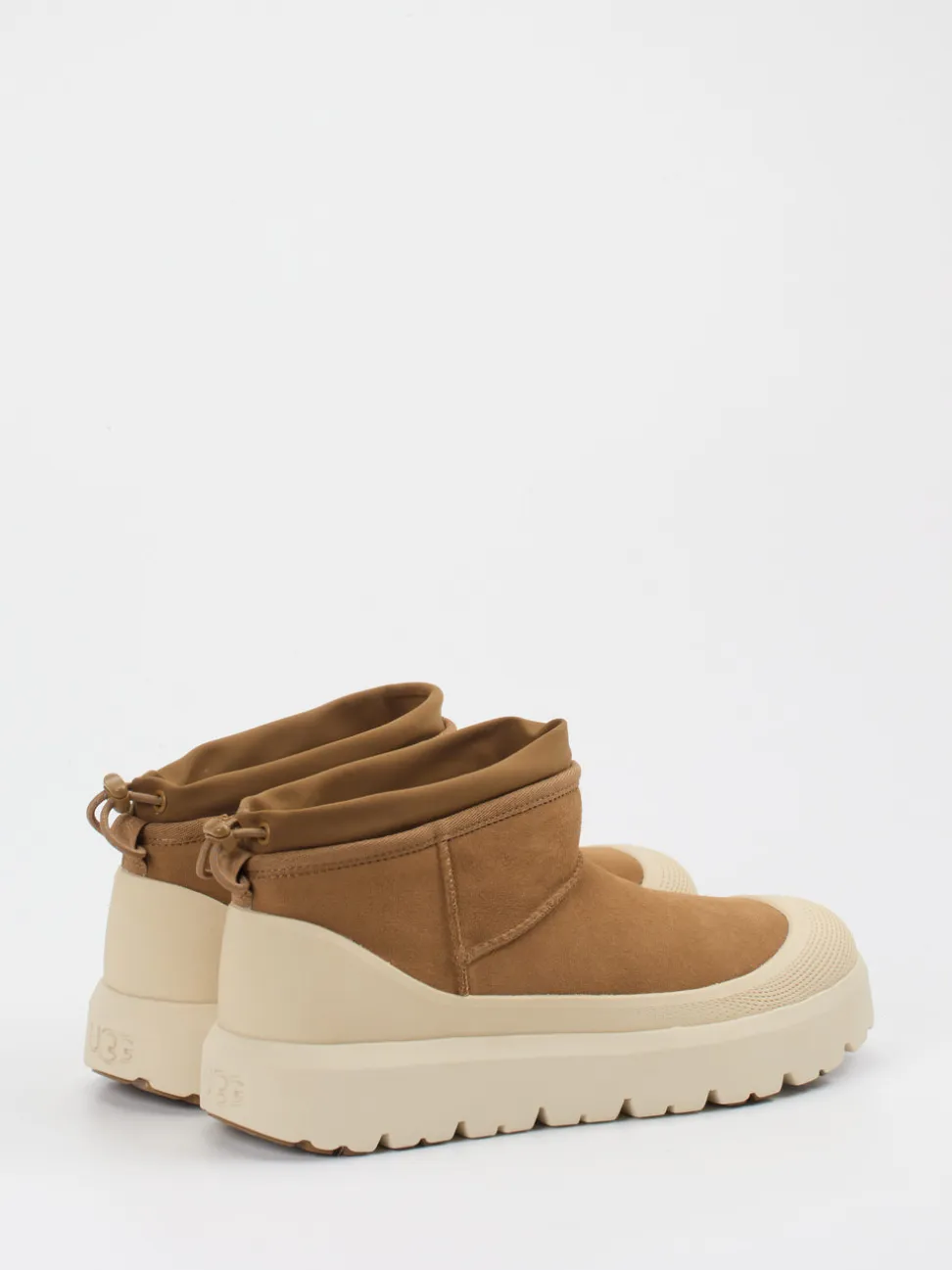UGG – Stiefeletten aus Veloursleder hellbraun