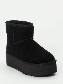 UGG – Stiefeletten aus Veloursleder Schwarz Plateau