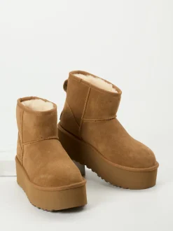 UGG – Stiefeletten aus Veloursleder karamellbraun