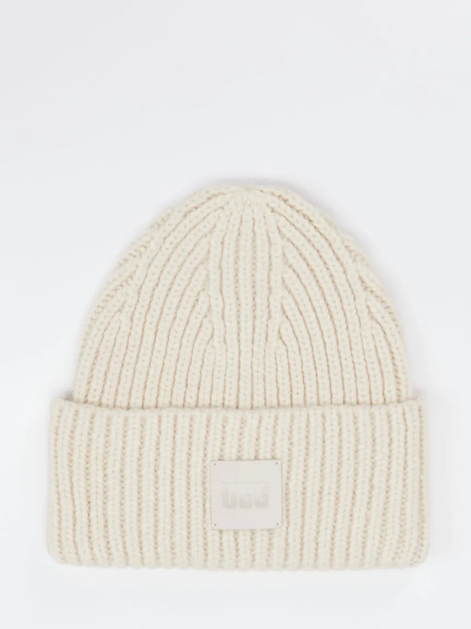 UGG – Strickmütze aus Textil in Cremeweiß