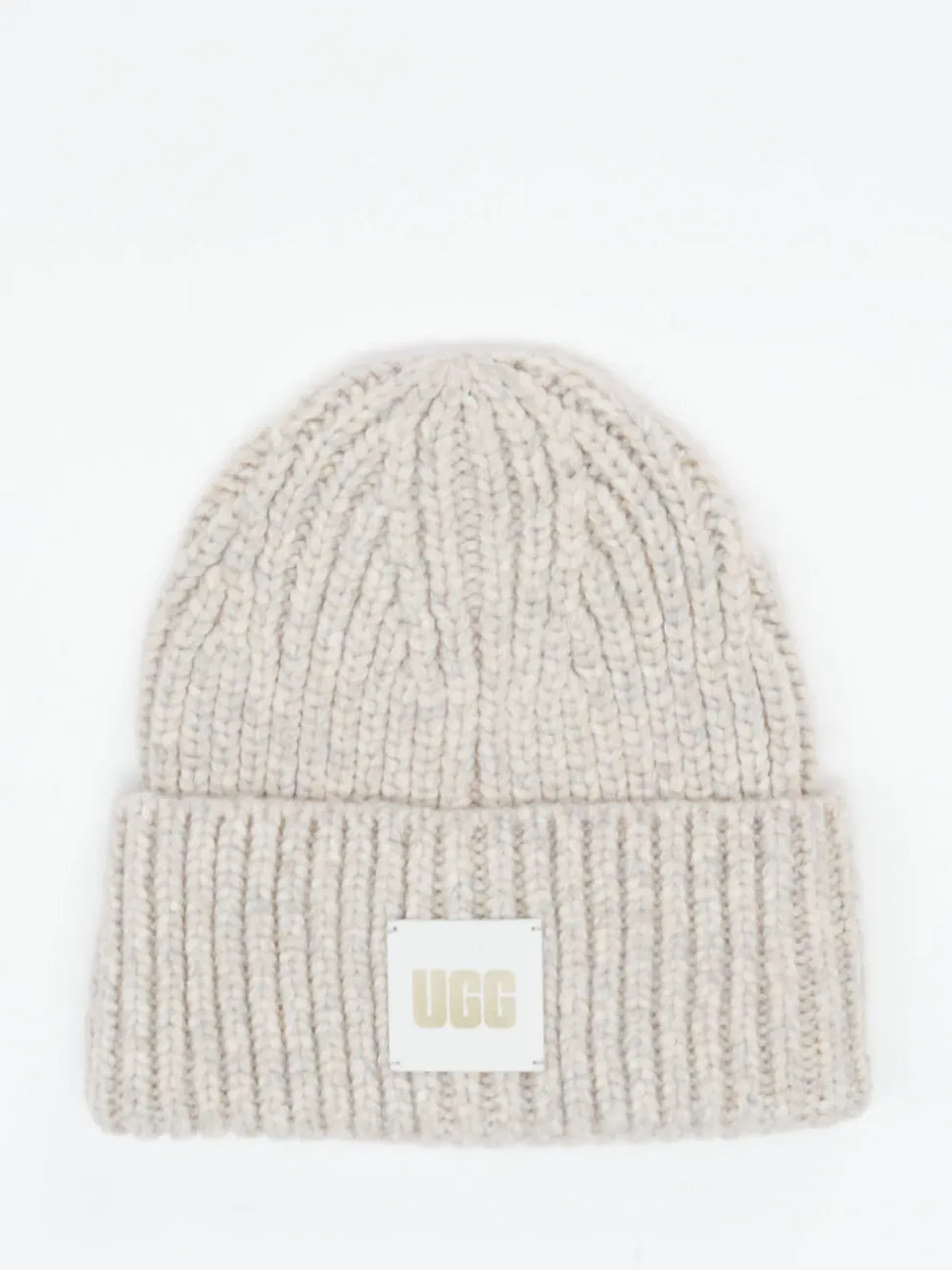 UGG – Strickmütze aus Textil in Hellbeige