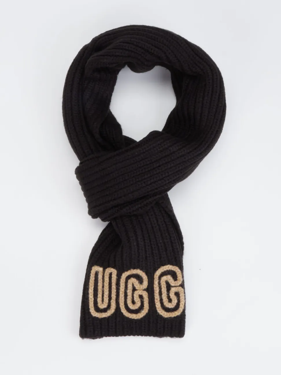 UGG – Strickschal aus Textil in Schwarz
