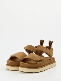 UGG – Trekking-Sandalen aus Veloursleder cognac