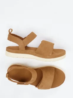 UGG – Trekking-Sandalen aus Veloursleder cognac