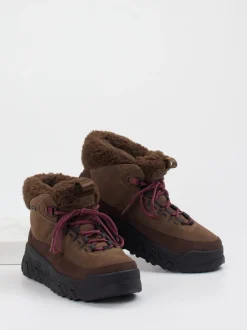 UGG – Winterboots aus Veloursleder mittelbraun