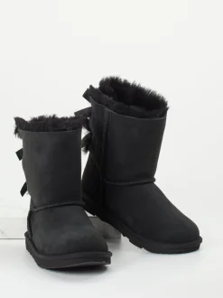UGG – Winterboots aus Veloursleder Schwarz