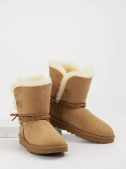 UGG – Winterboots aus Veloursleder camelbraun