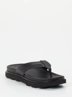 UGG – Zehentrenner aus Kalbleder schwarz