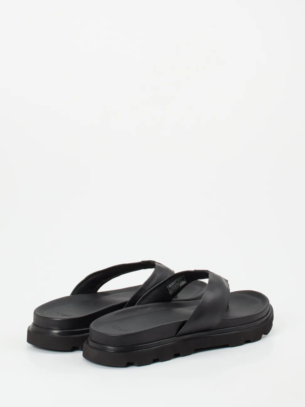 UGG – Zehentrenner aus Kalbleder schwarz
