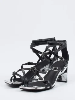 United Nude – High Heel Sandalen aus Kalbleder schwarz