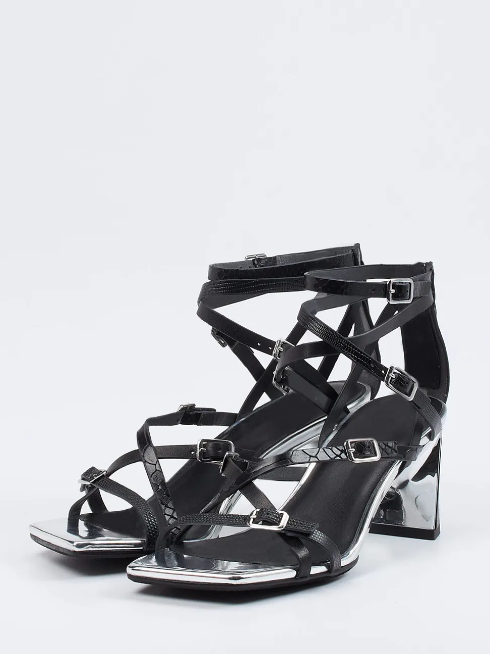 United Nude – High Heel Sandalen aus Kalbleder schwarz