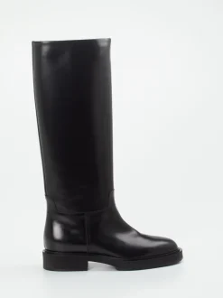 Unützer – Kniehohe Stiefel aus Kalbleder Schwarz