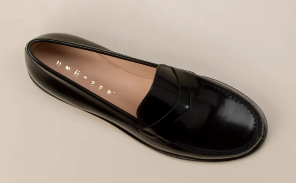 Unützer – Loafer aus Hochglanzleder Schwarz