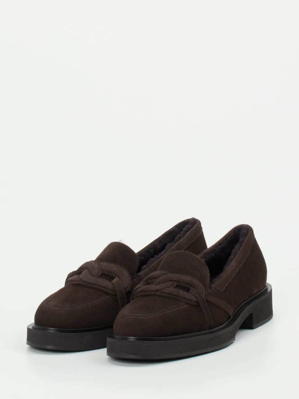 Unützer – Loafer aus Veloursleder Dunkelbraun