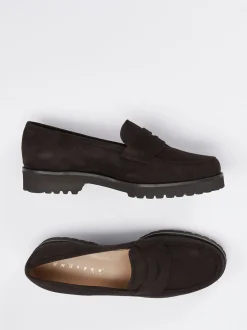 Unützer – Loafer aus Veloursleder dunkelbraun