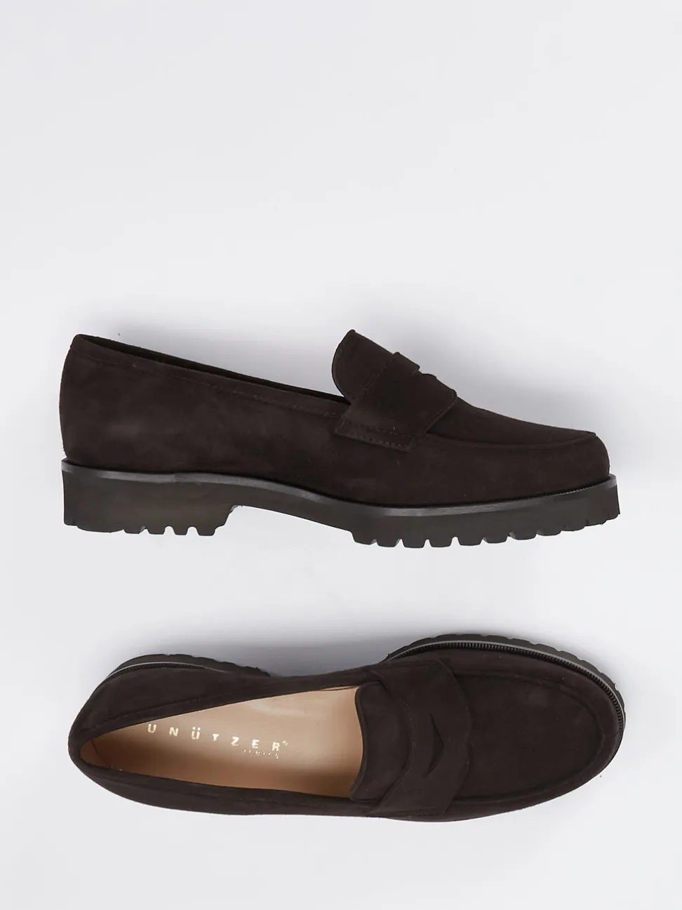 Unützer – Loafer aus Veloursleder dunkelbraun