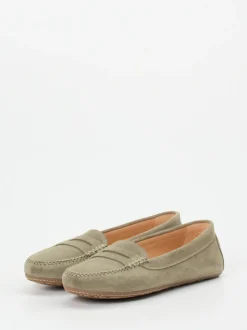 Unützer – Loafer aus Veloursleder in Salbeigrün