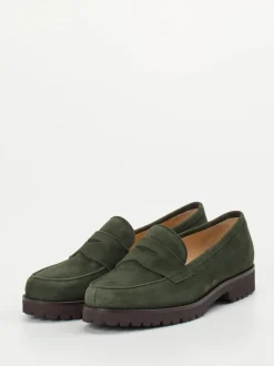 Unützer – Loafer aus Veloursleder in Grün