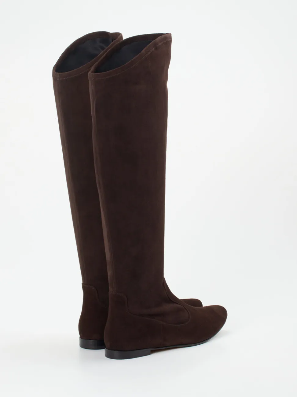Unützer – Overknee-Stiefel aus Veloursleder Dunkelbraun