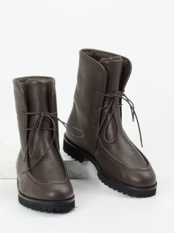 Unützer – Schnürstiefelette aus Kalbleder braun