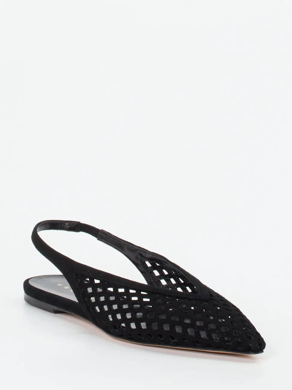 Unützer – Slingback-Ballerinas aus Veloursleder Schwarz
