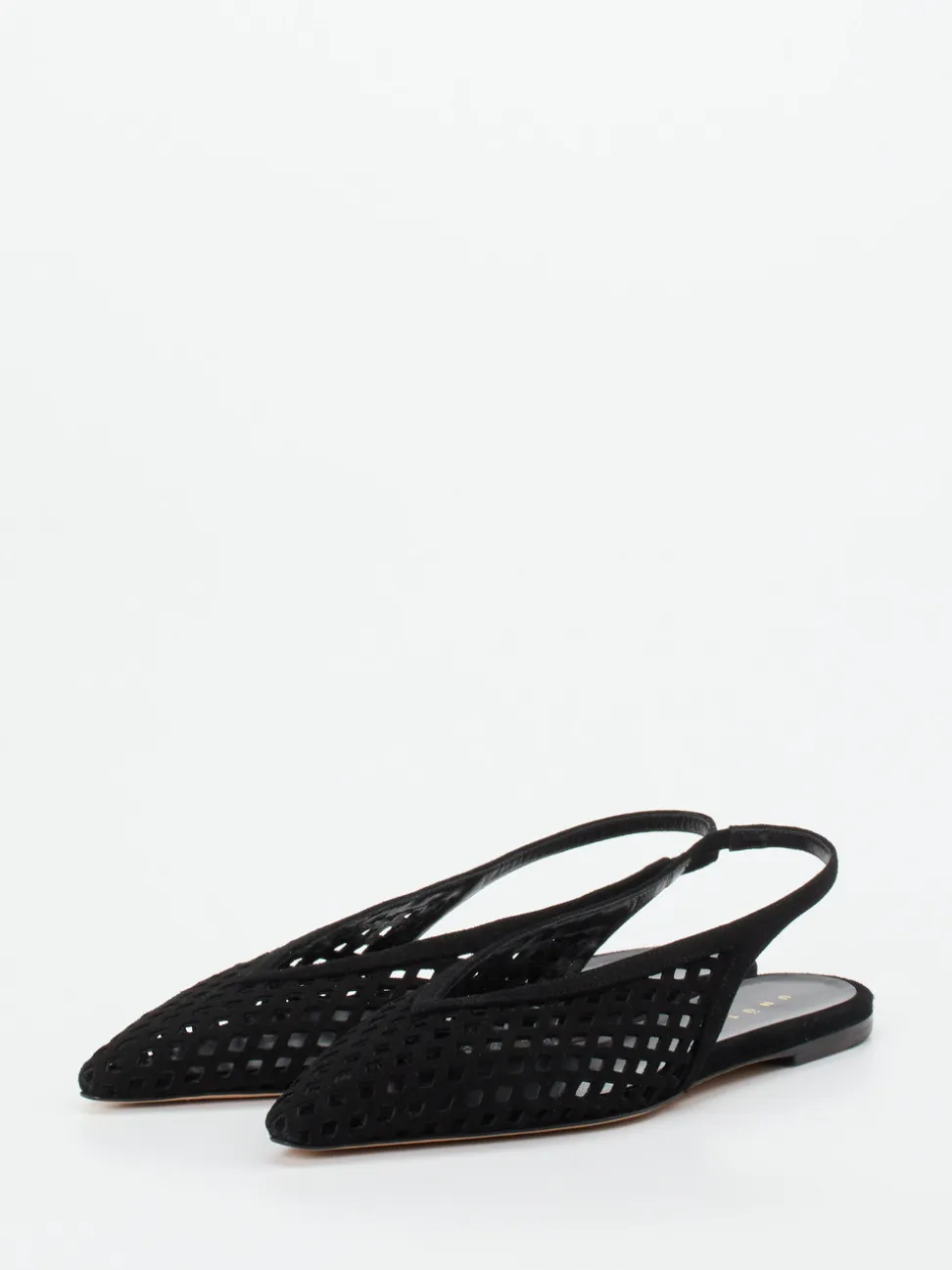 Unützer – Slingback-Ballerinas aus Veloursleder Schwarz