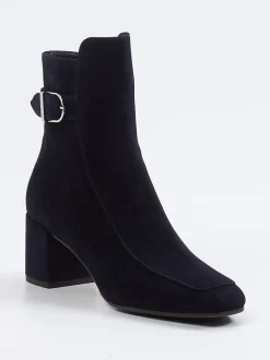 Unützer – Stiefelette aus Veloursleder tiefdunkelblau