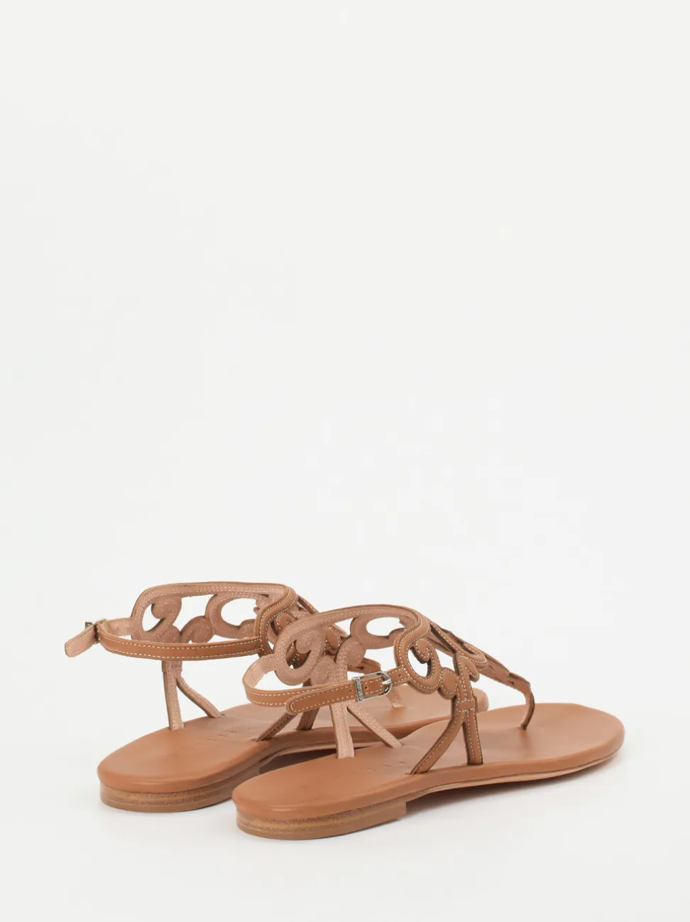 Unützer – Zehentrenner-Sandalen aus Kalbleder cognac