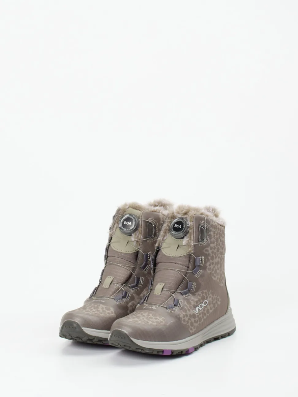 Vado – Winterboots aus Textil in Taupe Animalprint